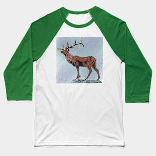 Magnificent Elk Baseball T-Shirt